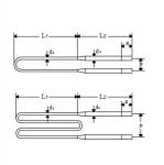 Temperature 1800°C MoSi2 Heating Elements For Nabertherm Furnaces