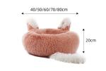 Manufacture Colorful Cute Rabbit Ears Warm Winter Round Pet Dog Cat Bed Sofa For