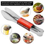 Stainless Steel Kitchen Food Tongs 9in Length Corrosionproof