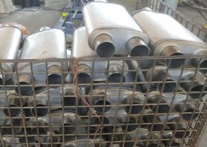 Wholesale 409 Grade 5 By 8 Inch Oval Center / Dual Stainless Steel Muffler from china suppliers