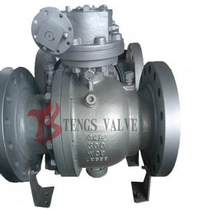 Wholesale Flanged Trunnion Soft Seated Ball Valve , Cast Steel WCB WCB Ball Valve Split Body from china suppliers