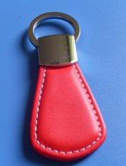 Wholesale Red color PVC OEM personalized leather keychains from china suppliers