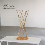 ZT-406 Hot selling gold metal flower arrangement stands for wedding table