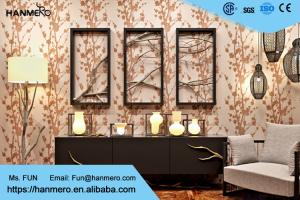 Wholesale Floral Pattern Luxury Non Woven Wallcovering Modern Lounge Wallpaper from china suppliers