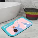 Technology Velvet Non Slip Bath Rug Water Absorption Anti Skid Floor Mat Half