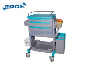Wholesale Three Drawers Emergency Medicine Drug Trolley With Castors 600*460*1000mm from china suppliers