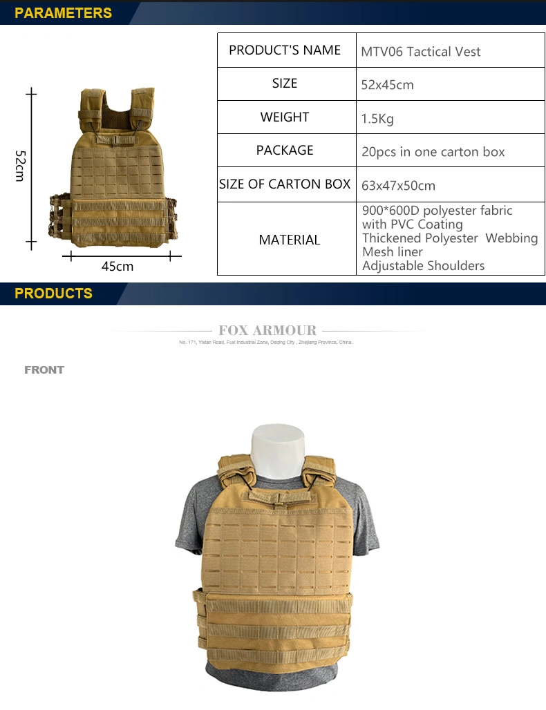 Adjustable Outdoor Tactical Vest for Military Training