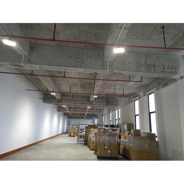 UFO High Bay LED Lights Die Casting Pure Aluminum Shell Type With Safety Rope Component
