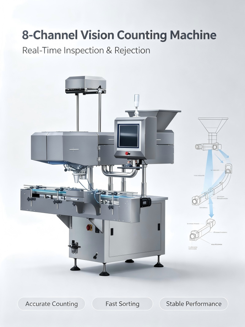 China Automatic Capsule Counting Machine Visual Counting Machine 50 Bottles/Minute on sale