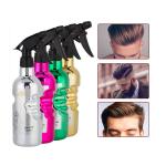 500ml Pink/Yellow/Green/White Cylindrical Smooth Plastic Bottle With Black Spray