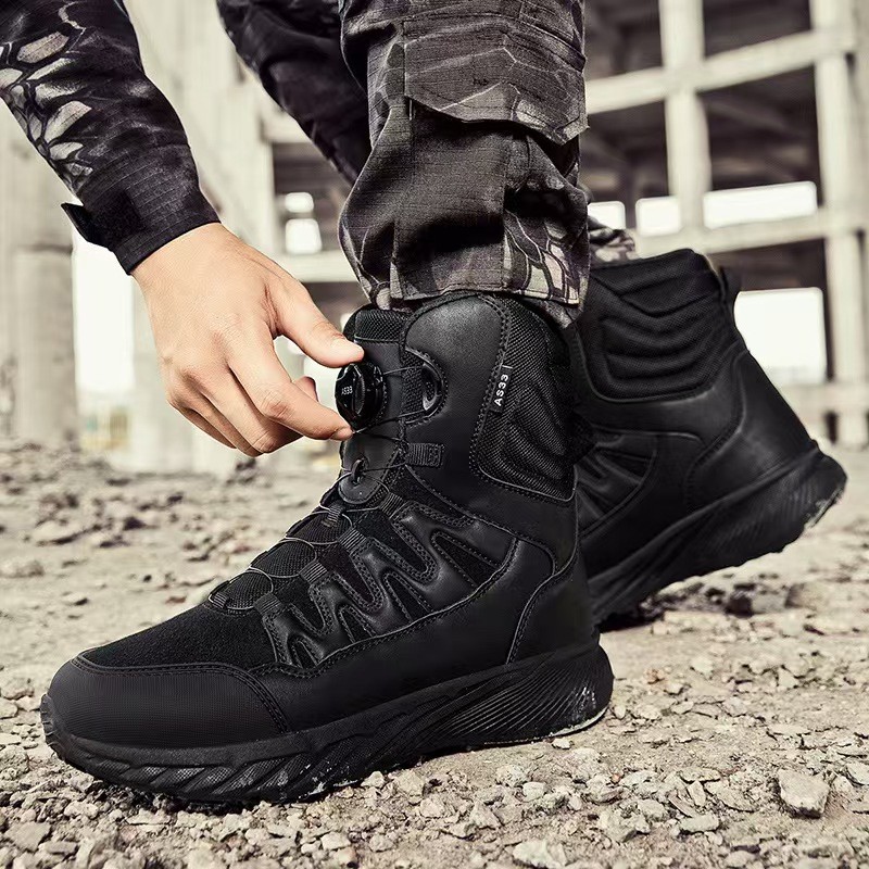 Steel Toe Tactical Military Boots Unisex Waterproof Desert Boots For Hiking Outdoor Exploration