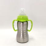 304 Stainless Steel Baby Feeding Bottles With Silicone Nipples
