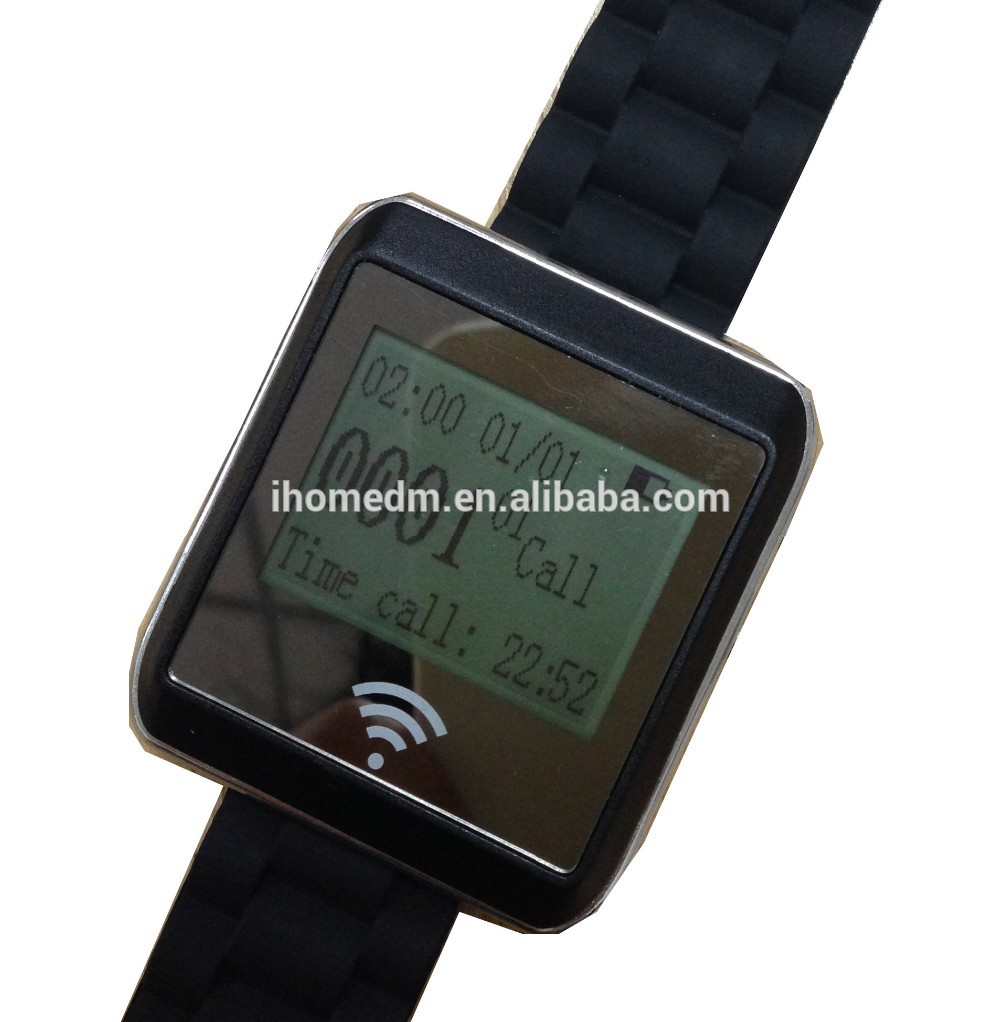 Waiter call beeper with light and watch receiver for star area or night club