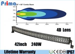 Wholesale 4D Double Row 42 Inch Curved LED Light Bar 240 Watt High Power DC 9V - 32V Jeep Headlight Bar from china suppliers