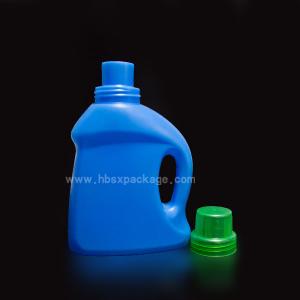 China 3L red HDPE Plastic Bottle for Liquid Laundry Detergent with colorful cap on sale