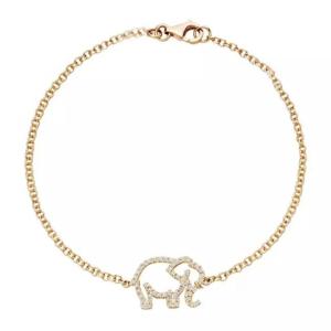 Wholesale 925 Sterling Silver Elephant Bracelet With Micro Insert Technology And White Diamond CZ from china suppliers