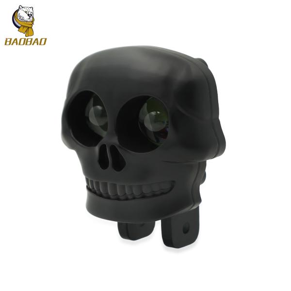 Skull Style Yellow White Color Motorbike Spotlight LED Light Accessories