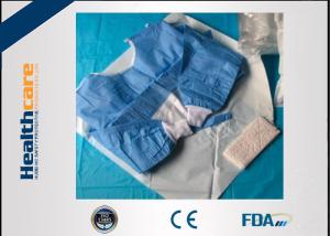 Wholesale Biodegradable Disposable Surgical Gowns Medical Apparel With 4 Waist Belts Blue Color from china suppliers