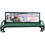 Bus Stop 7Ft 2070mm 3 Seater Metal Garden Bench