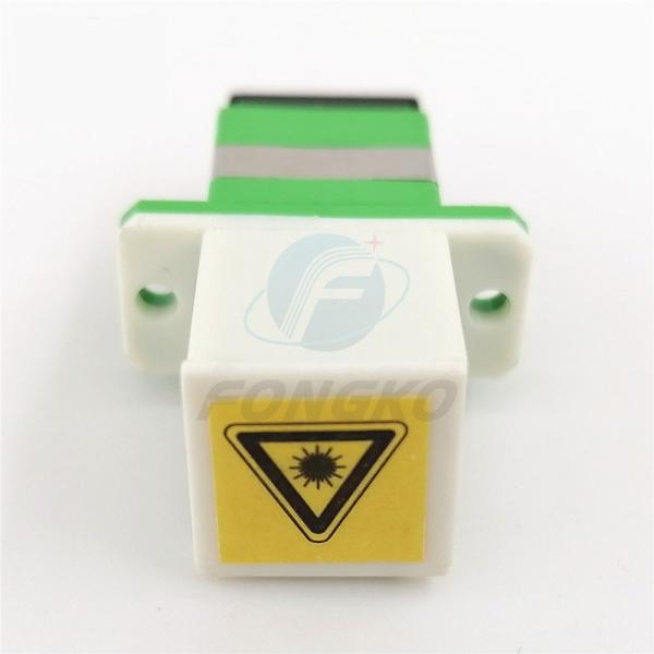 SX White Auto Shutter Green Shell metal shrapnel Adapters with Flange SC/APC Fiber Optic Adapter