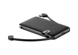 Wholesale Plastic Material Portable Power Banks Li Polymer Battery 10000mAh With Built In Cable from china suppliers