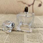 Clear Frosted Flat Square Empty Glass Perfume Bottle 15ml 30ml 50ml 60ml with
