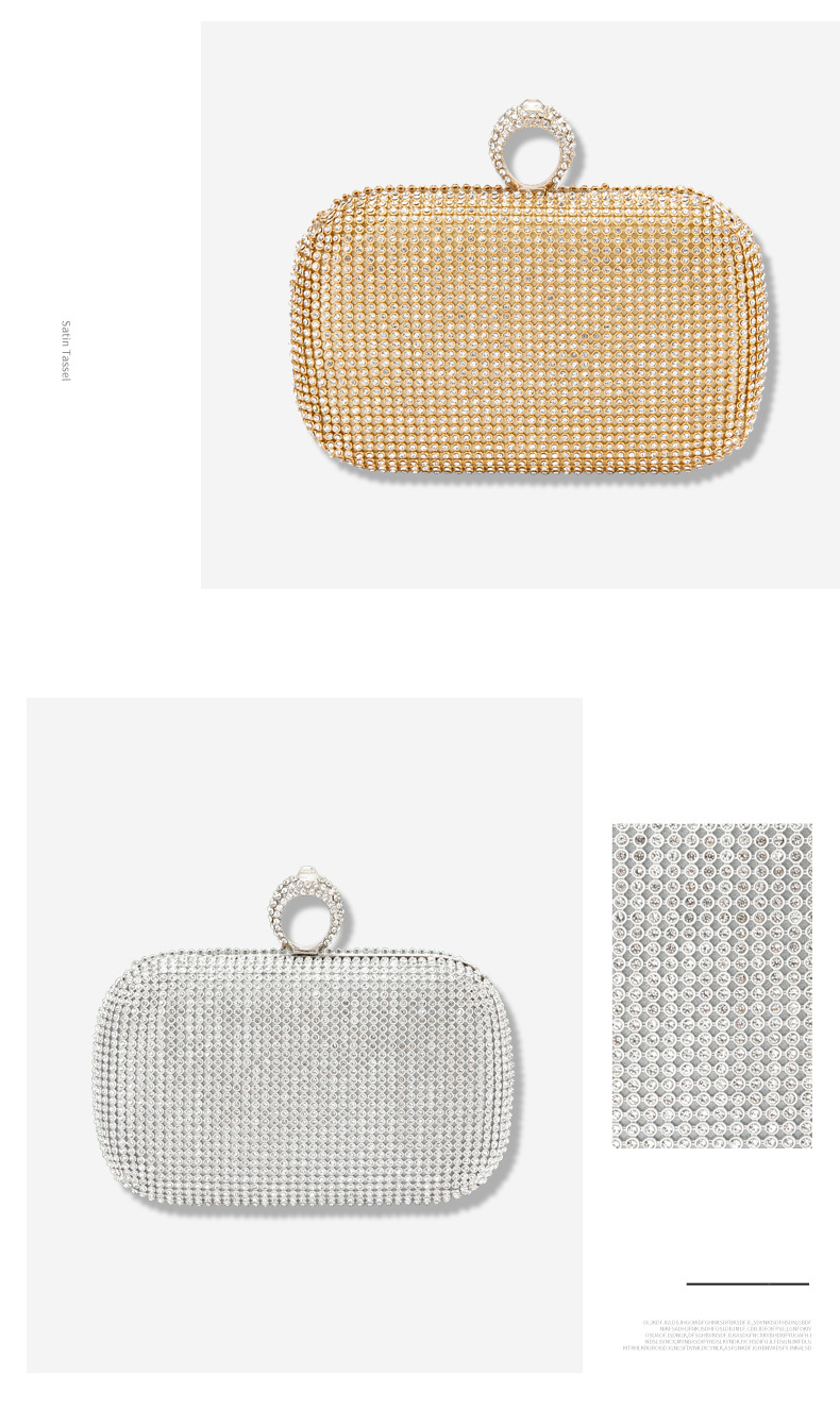 End Luxury Diamond Purses Crystal Women Beaded Evening Bag Rolling Stones Ladies Bag 2023