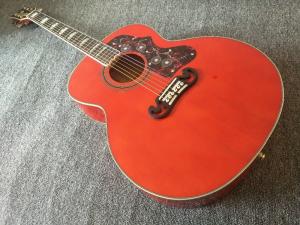 Wholesale customization G200 Acoustic Guitar Flame red Top Solid spruce maple Tiger stripes Body Guitar from china suppliers