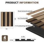Wood Strip SoundAbsorbing Panel For Studio Living Room Wall Decor Veneer MDF