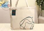 12 OZ Cotton Canvas Tote Bag , Small Canvas Bags 30*40cm Light Weight Beige