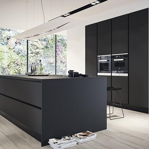Luxury Designs Black Melamine Kitchen Cabinets Modern Kitchen Furniture Cabinet
