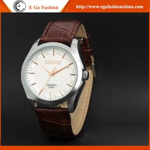 Wholesale 024A Couple Watches Unisex Gift Wristwatch Stainless Steel Back Genuine Leather Watch Man from china suppliers