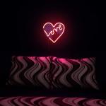Love Heart Wall Hanging Decor LED Neon Sign Light Wedding Christmas Party Home