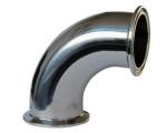 Food Grade Dn50 SUS316L Stainless Steel Sanitary Fittings , 90 Deg Tri Clamp