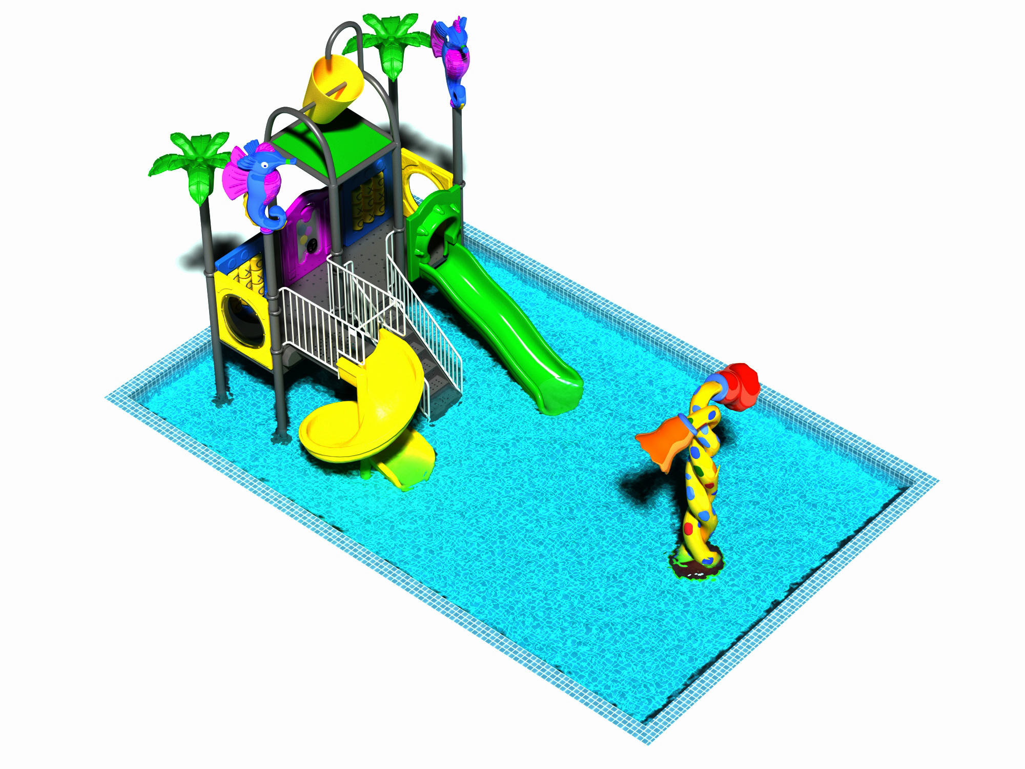 Water Toys Adults Kids Attraction Park Equipment Swimming Pool Water Playhouse