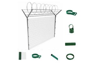 Wholesale Middle East Countries Chain Link Privacy Fence Dark Green For Airport from china suppliers