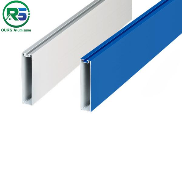Environmental Friendly Linear Suspended Metal Ceiling 0.6mm White Aluminum