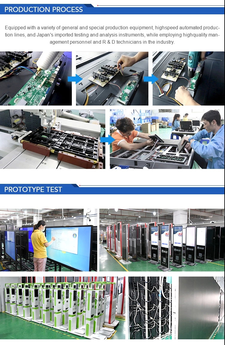 Wall Mounted Windows Wireless LCD Digital Signage Player 65 Inch 1080P 8ms Indoor / Outdoor