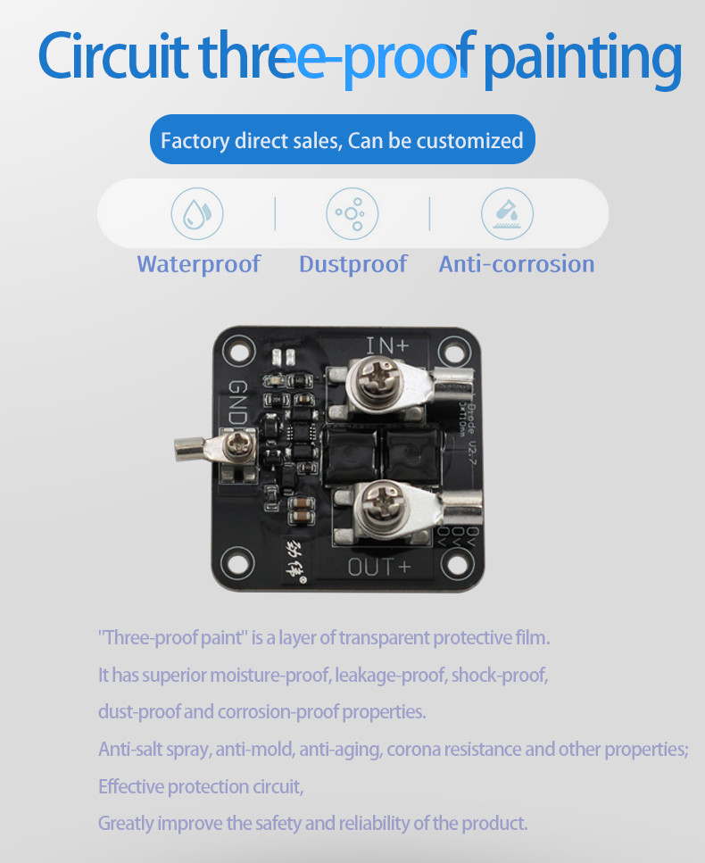 100V 150V 200V 50A Ideal Diode Module Controller Solar Battery Anti Backflow Protection
