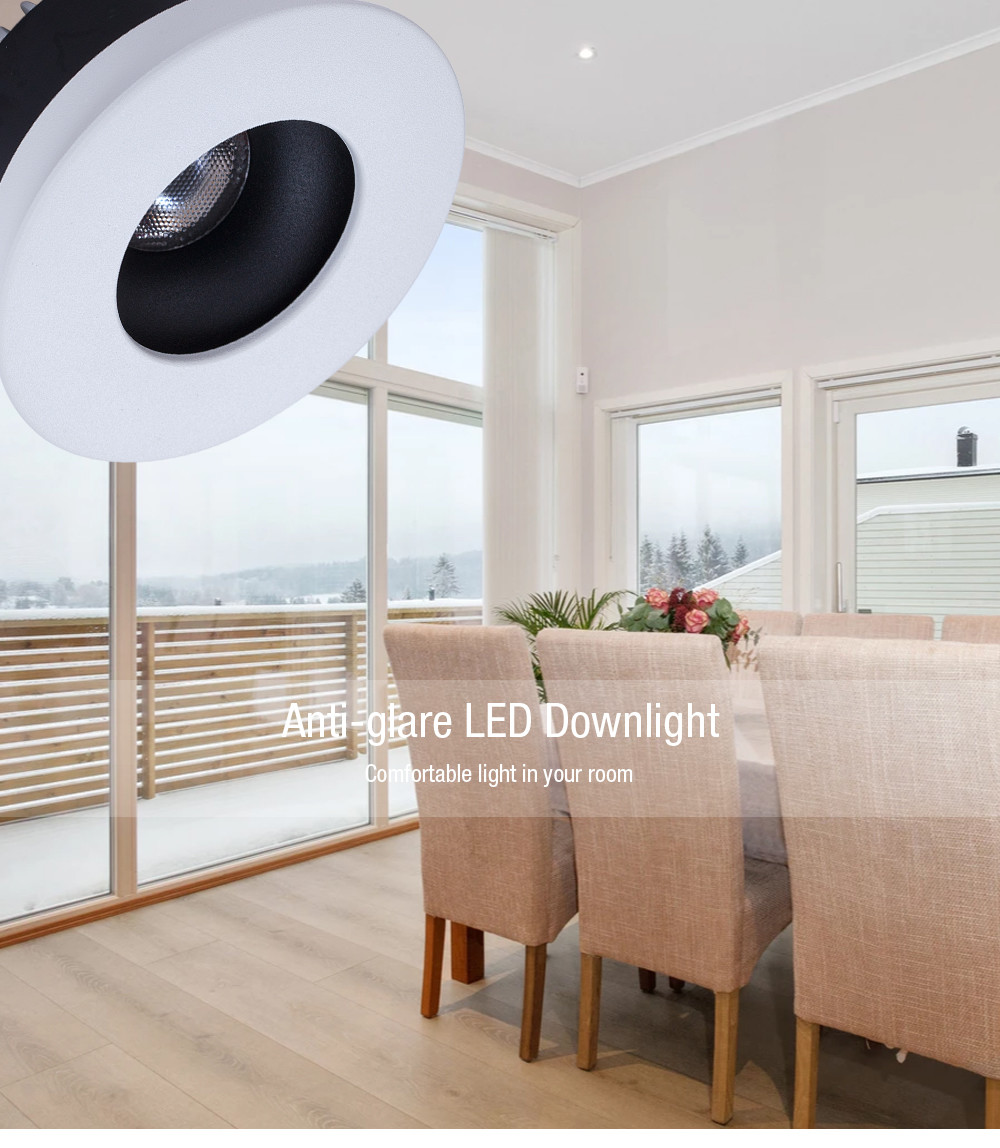 ROHS Indoor CCT Adjustable Downlight , Practical Recessed COB Downlight