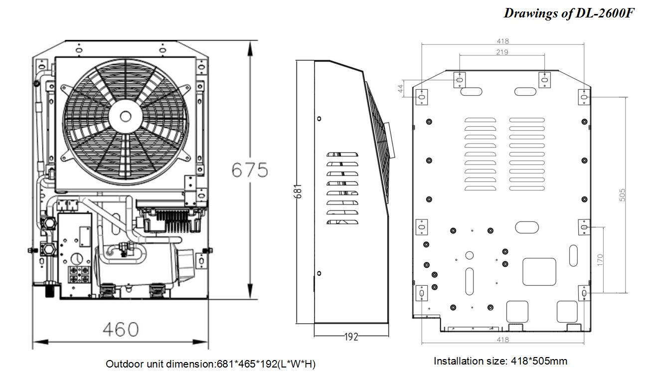 Remote Control DC 24V Electric Compressor Air Conditioner System for Trucks Camper Motorhomes