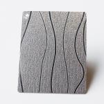 Wooden Grain Texture Finish Embossing Stainless Steel Panel Customized Cutting