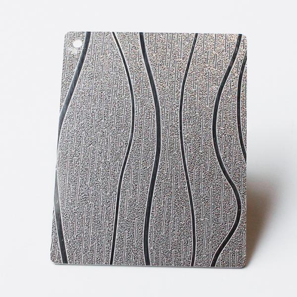 Wooden Grain Texture Finish Embossing Stainless Steel Panel Customized Cutting