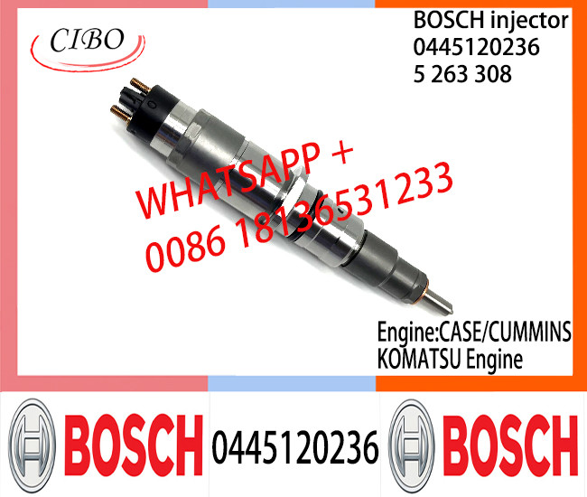 BOSCH 0445120236 5263308 Neutral Fuel Injector Assembly 0445120236 5263308 For CA-SE CUMMINS KOMATSU