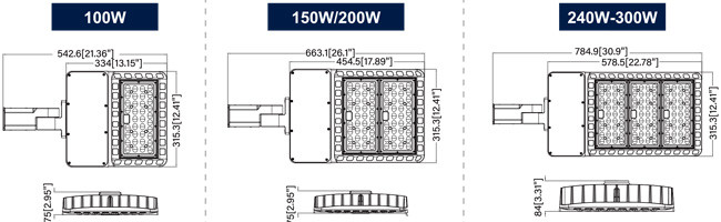 150Lm/W LED Area Light 100W-500W Energy Saving With Motion Sensor