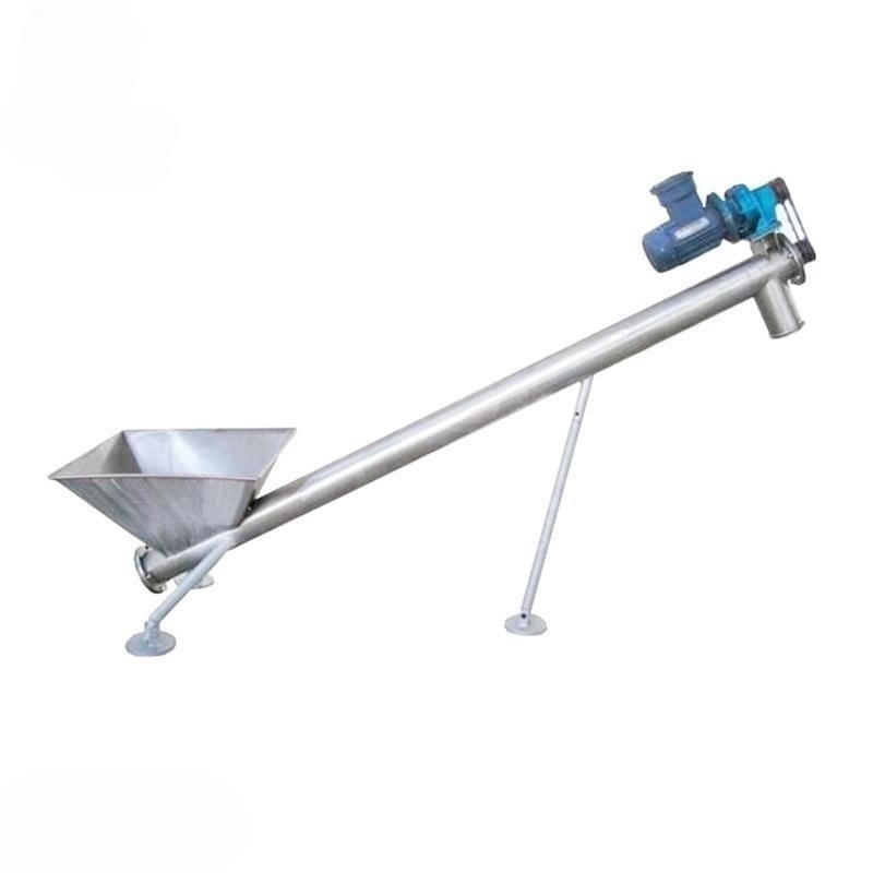 OEM Custom Stainless Steel Tube Flexible Spiral Screw Auger Conveyor with Hopper