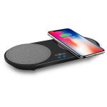 PU Fabric Texture 12V 4A Qi Wireless Charger Pad 15W Fast Charger