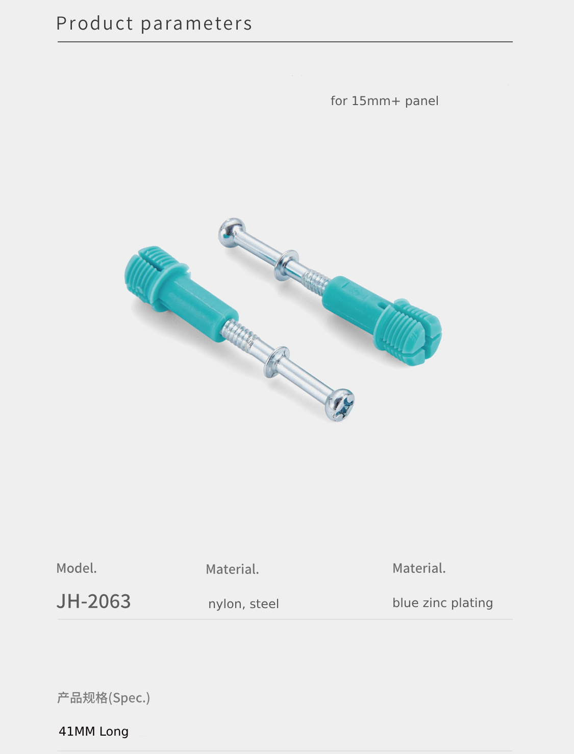 Minifix Connecting Bolts