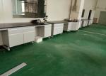 White Wood Lab Workbench Furniture With Steel Frame For High School / Hospital