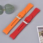 4 Colors Custom Watch Strap , 22mm Silicone Rubber Watch Strap Bands